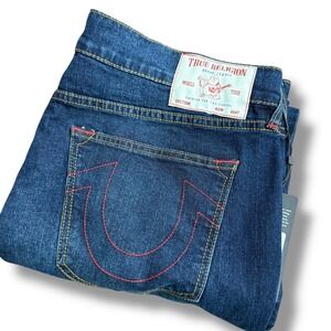 True Religion Geno Relaxed Slim Men Jeans W36 L32 (38x32)‎ Dark Wash